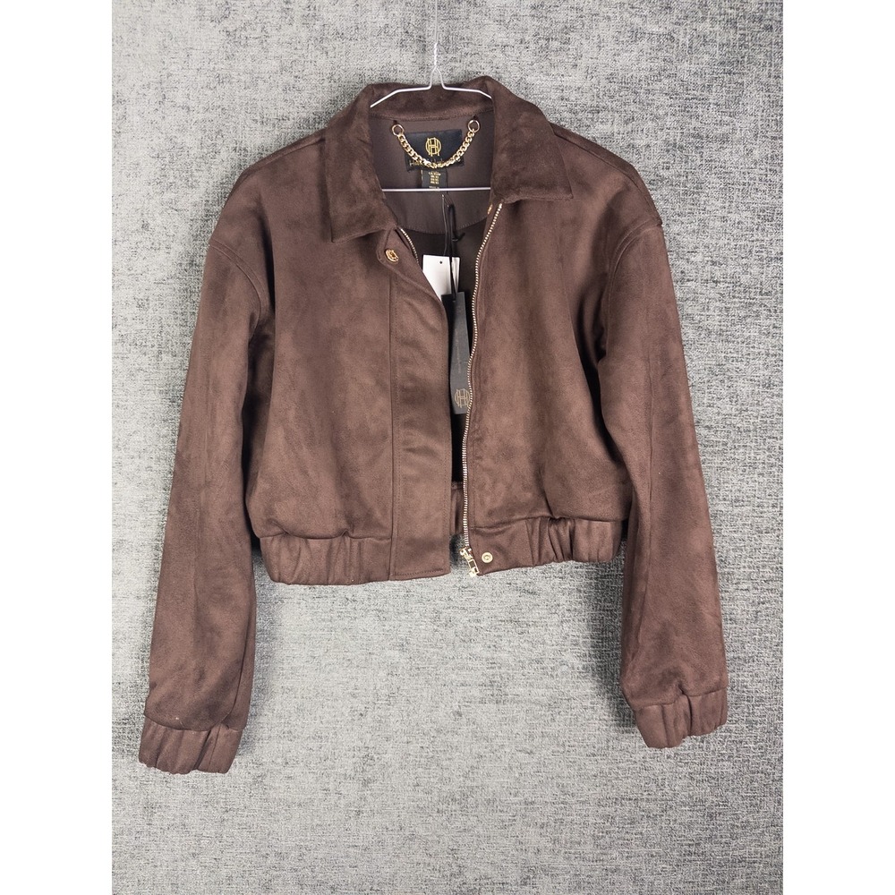 House of Harlow 1960 Brown Suede Cropped Jacket